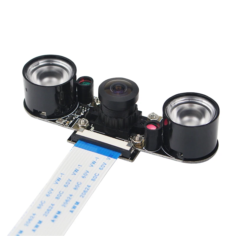 Infrared Night 5Mp Camera Module with 160 Degree Wide Angle Fisheyes Lens +2Pcs Of 3W Backlight for Raspberry Pi 2/3/B+ | Компьютеры и