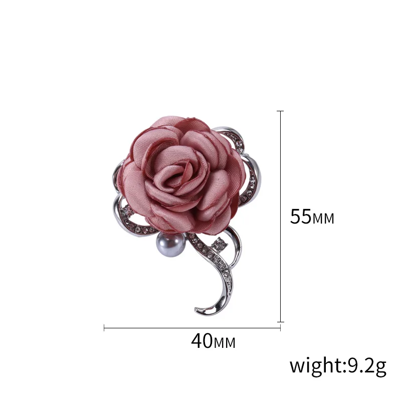 Ткань Искусство жемчуг цветок брошь булавка кардиган рубашка Шаль