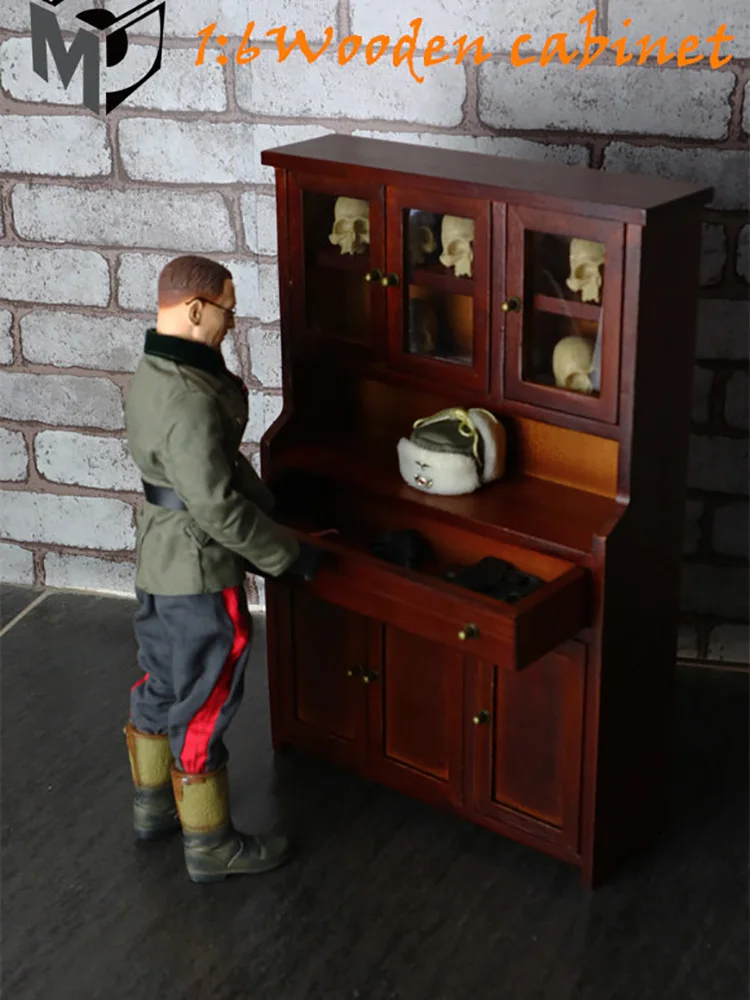 

Коллекция фигурок 1/6 года, аксессуар для сцены, деталь, деревянный шкаф, ретро книжный шкаф, модель игрушки для 12 дюймов, экшн-фигурка солдата