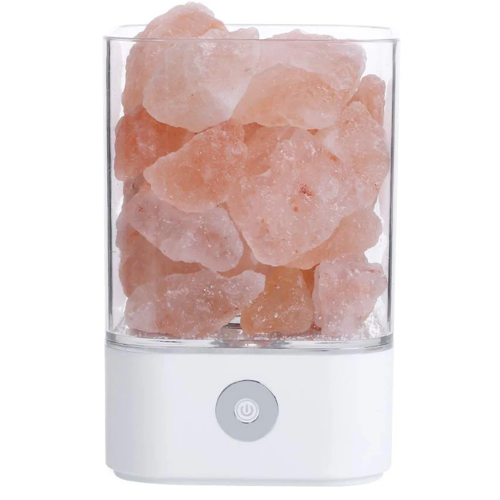 

USB Crystal Light Natural Himalayan Salt Lamp Led Lamp Multicolor Night Light Air Purifier Table Lava Lamps Bedroom Bedside Deco