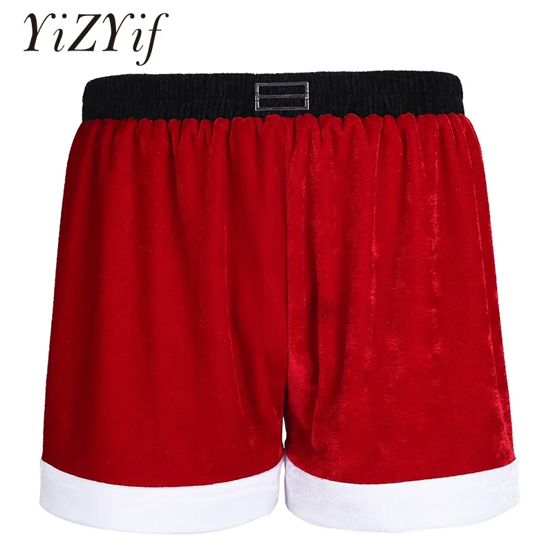 Мужские велюровые трусы боксеры Рождественские сексуальные фланелевые