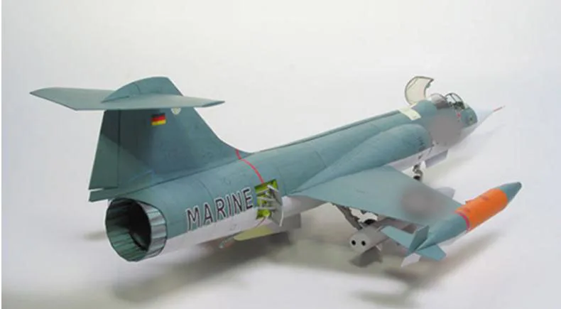 3D бумажная модель звездного истребителя 1:33 F104G игрушка сделай сам | Игрушки и
