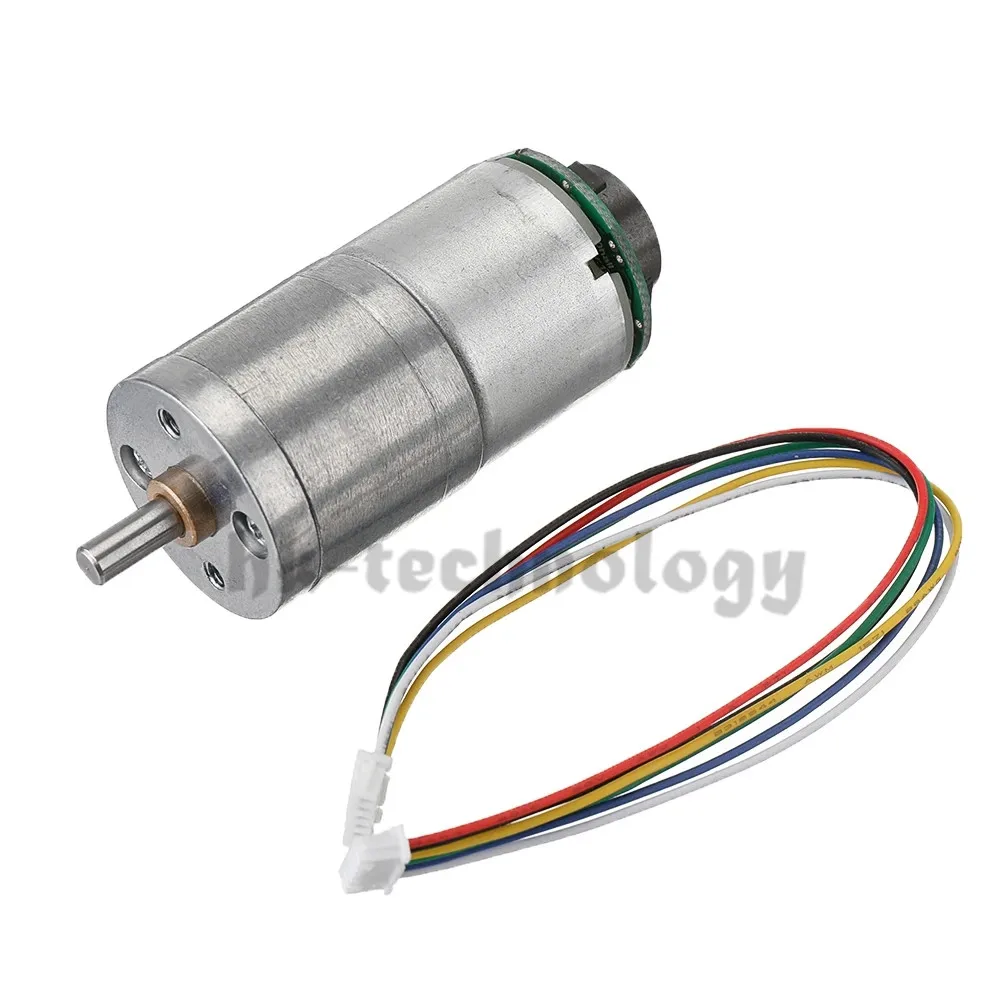 12V GM25 310 30/70/100/500 об/мин энкодер постоянного тока Шестерни двигатель металла для
