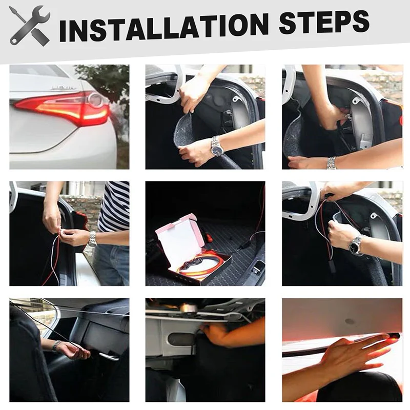 Универсальный светодиодный стоп-сигнал для салона автомобиля 90 см 100