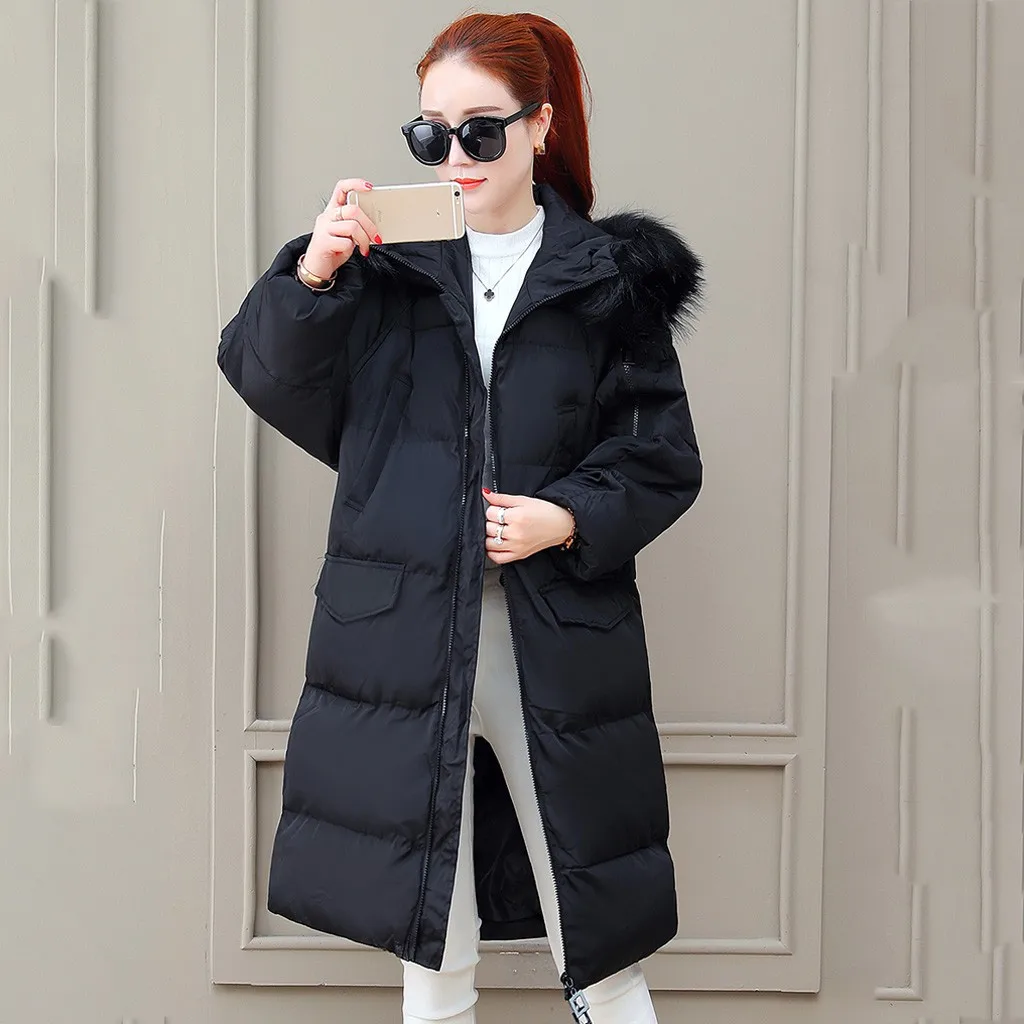 Модная парка 2019 зимнее пальто для женщин меховое с капюшоном теплое пуховик
