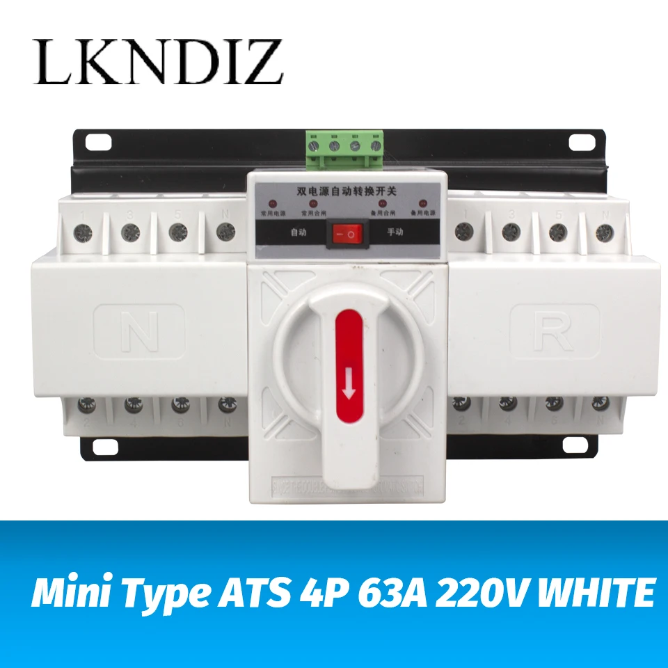 

4P MCB type Dual Power Automatic transfer switch ATS 63A 380V
