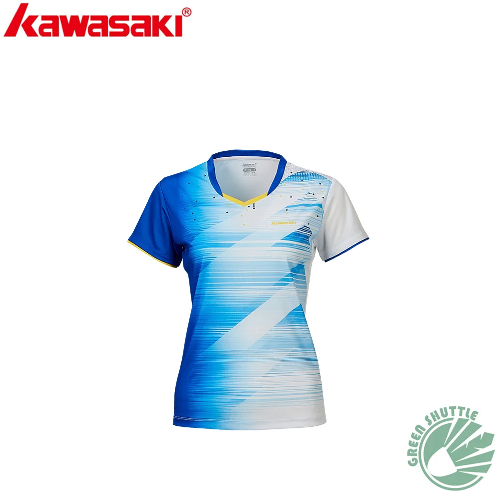 Новинка 2020! Профессиональная мужская и женская футболка для бадминтона Kawasaki с