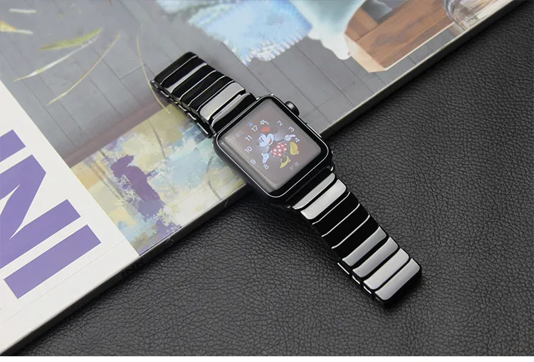 Керамический ремешок для Apple Watch 44 мм 40 мм iwatch 42 мм 38 мм роскошный браслет с пряжкой из нержавеющей стали Apple watch 4 3 2 1