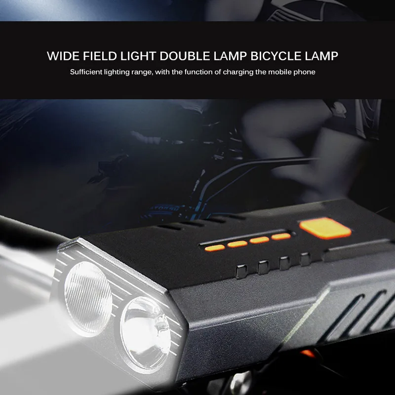 

Cycling Headlight Waterproof USB Rechargeable Six Modes Handlebar Light