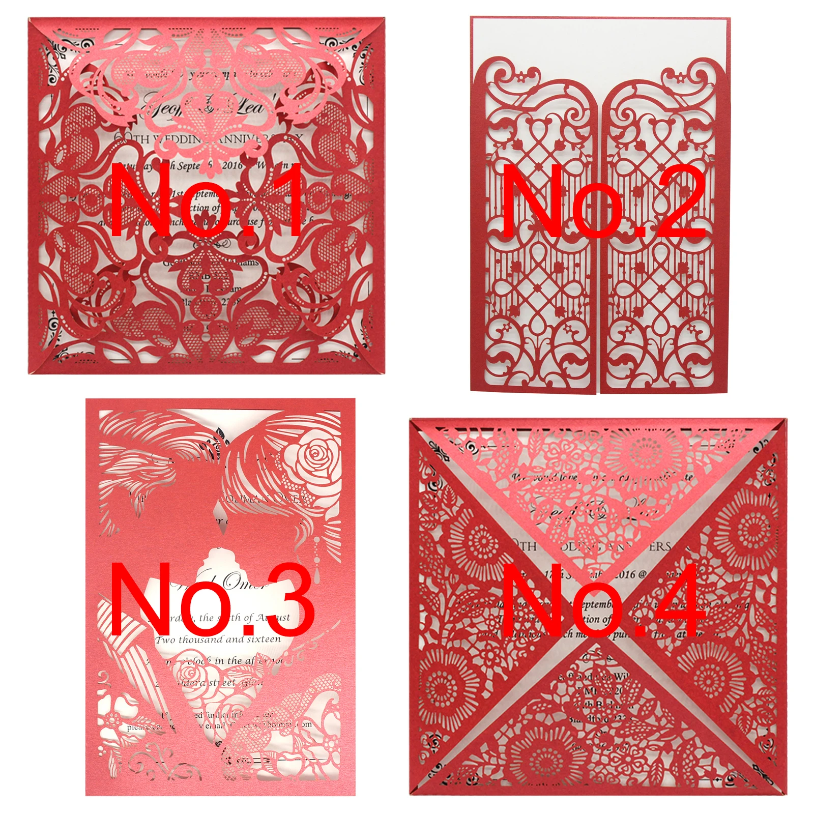 10 шт. элегантные свадебные пригласительные открытки с лазерной резкой
