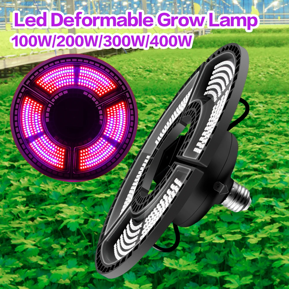 

E27 Phyto Lamps Full Spectrum LED Deformation Plant Light Grow Bulb E26 100W 200W 300W 400W Growing Lamp For Tent Plants Garden
