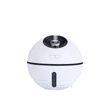 300ml ultrasonic air humidifier 2000mah battery operated space ball portable aroma essential oil diffuser usb light fan fogger