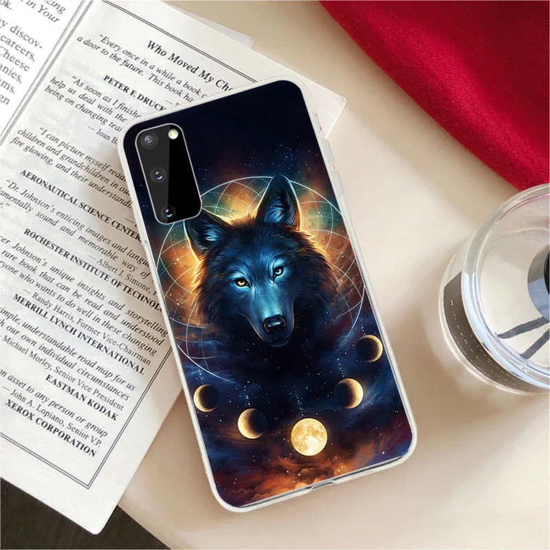 Ice Wolf Moon Soft TPU Phone Case for Samsung Galaxy A52 A72 A51 A71 A41 A31 A21S A10 A20 A11 A40 A50 A70 A22 A42 A12 A30 Cover