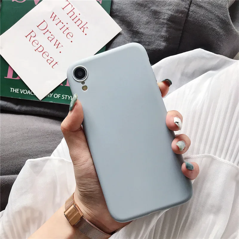 Gray Корпус для huawei Honor 9 Lite чехол huawei PSmart Чехол Мягкий силикон Конфета матовый чехол для huawei P Smart Z Plus Funda - Цвет: Gray