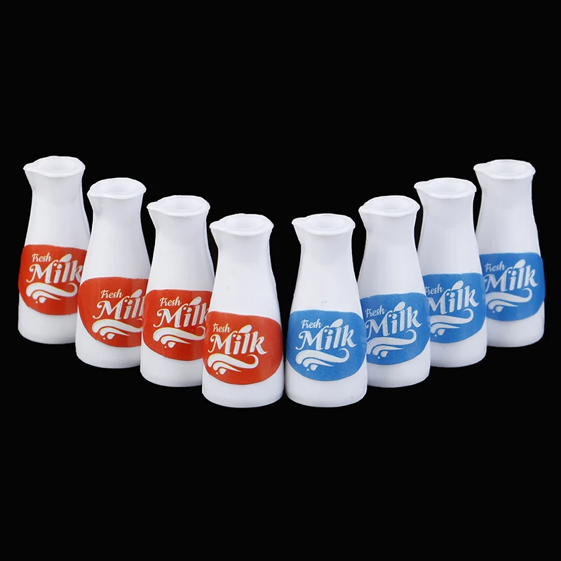 

4Pcs 1/12 Dollhouse Miniature Milk Dolls House Kitchen Accessories Decor