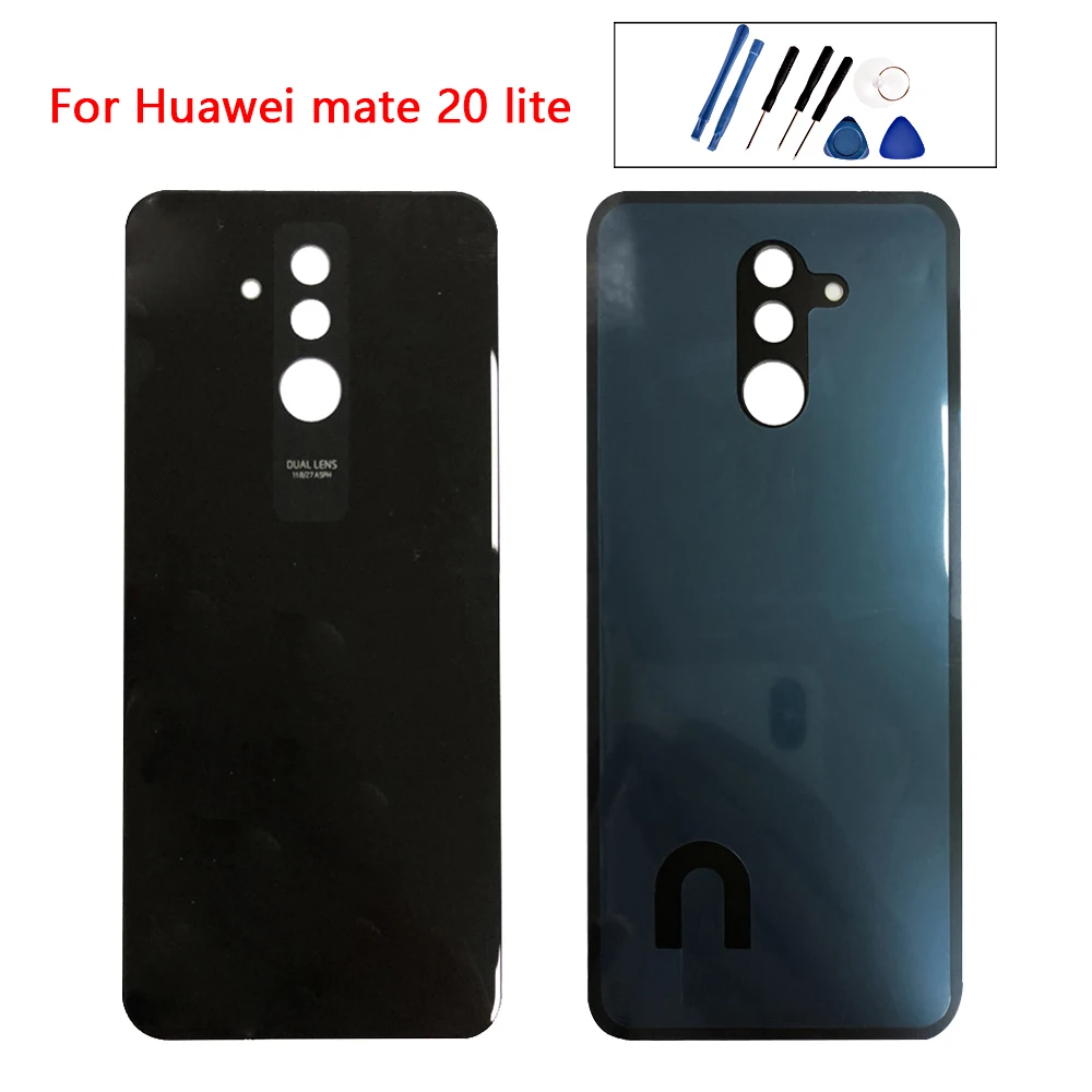 Для Huawei Mate 20 Lite задняя крышка для аккумулятора корпуса Дверь Стекло SNE LX1 L21