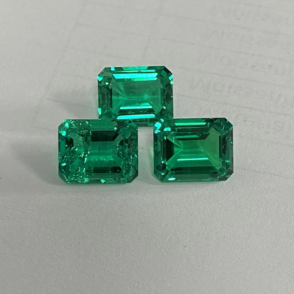 

Meisidian Lab Created Hydrothermal 14*18mm Columbian Green Emerald Loose Gmestone Price Per Carat For Ring Making