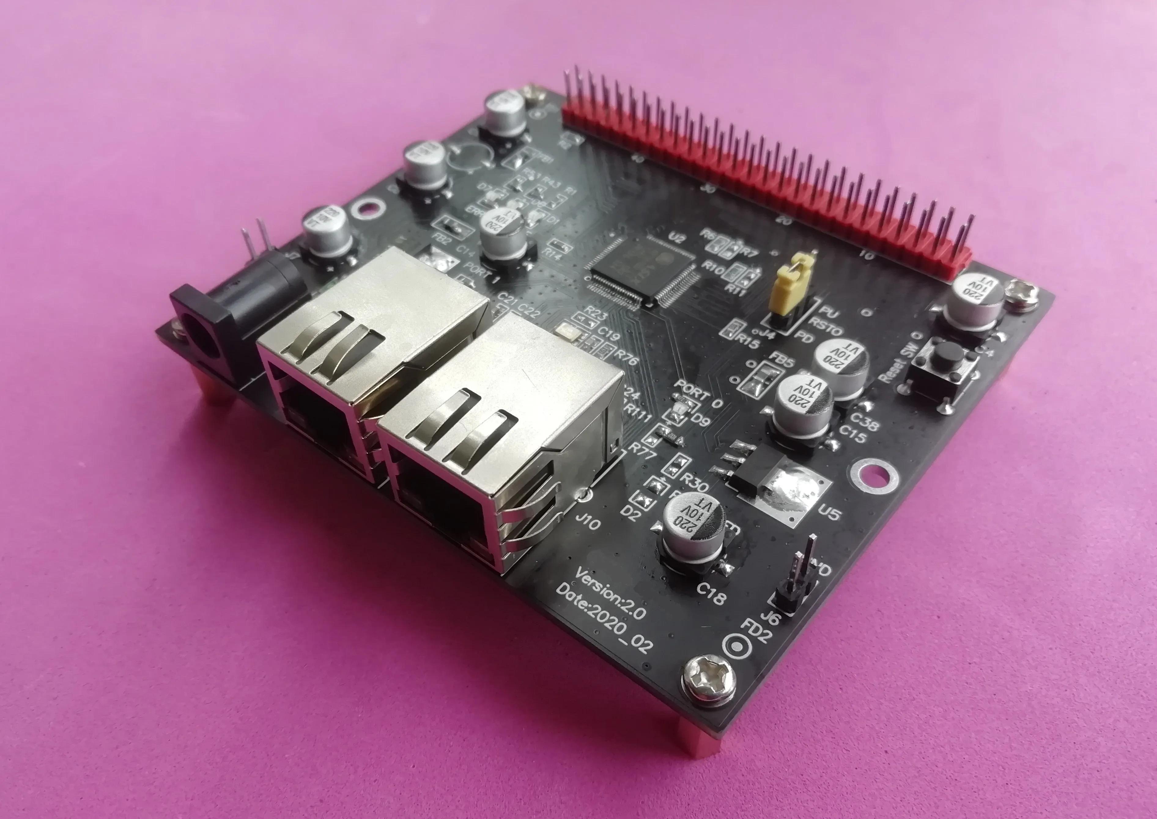 

Плата разработки Ethernet AX58100 от основной платы станции, испытательная плата ввода-вывода