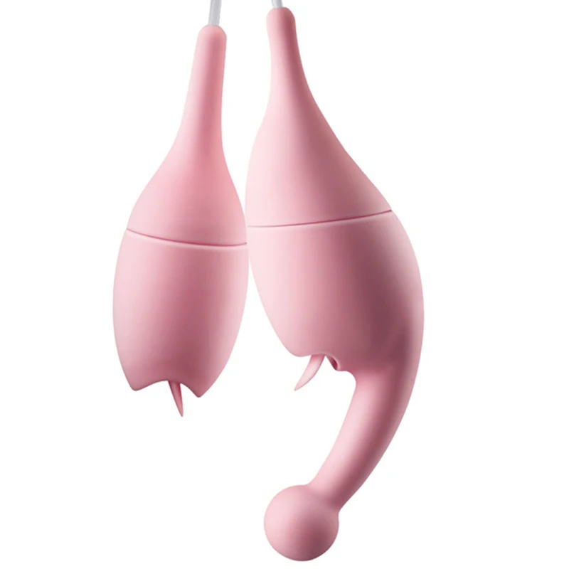 Двойной вибратор силиконовый язык Foreplay стимулятор мастурбация 10 скоростей