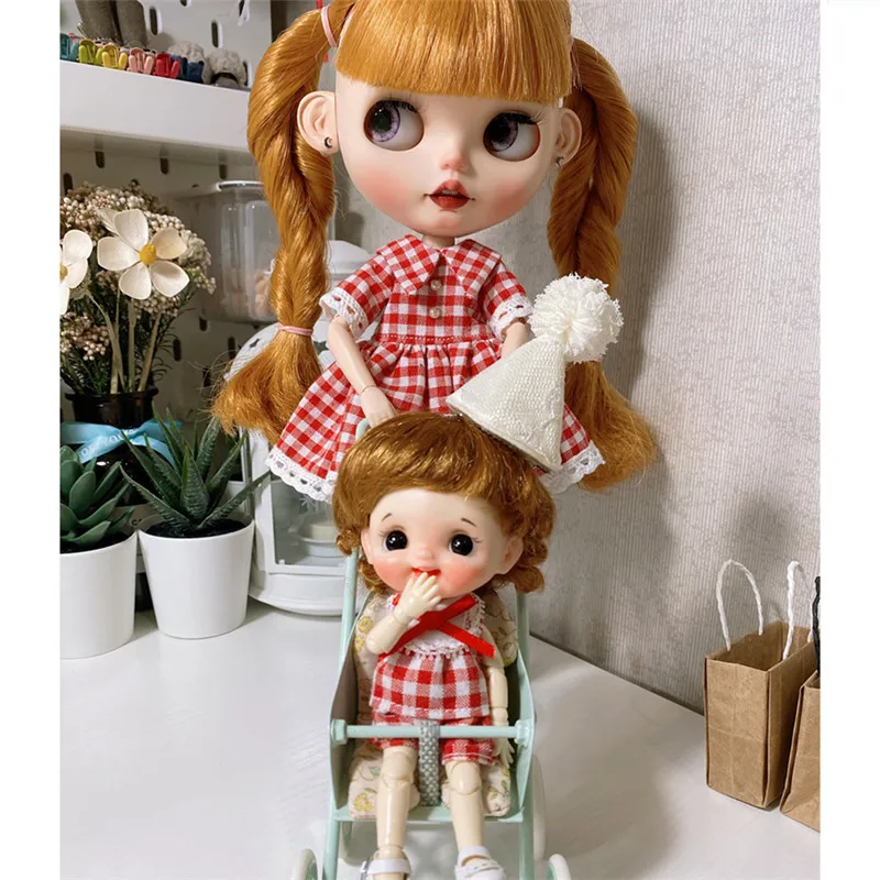 

Aizulhomey 1/12 BJD Blyth Furniture High Seat OB11 Iron Chair Dollhouse Metal Table Cart Bed for Dolls LOL Accessories Baby Toy