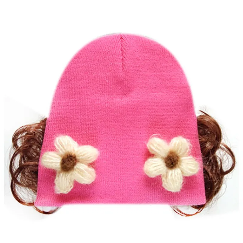 НОВАЯ шапка GWinter для девочек Модный милый парик Цветочные волосы детская малышей