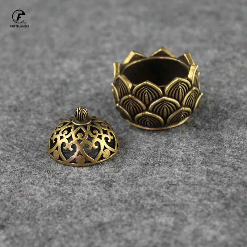 Медная подставка для благовоний в стиле ретро карманный ажурный латунный