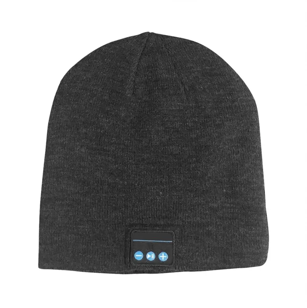 

Беспроводная Bluetooth-совместимая музыкальная шапка, Шапка-бини, наушники, наушники, умная гарнитура, динамик с микрофоном, спортивная вязаная ...