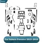 Черные стикеры из углеродного волокна для салона автомобиля, декоративные аксессуары для Subaru Forester 2013, 2014, 2015, 2016, 2017, 2018