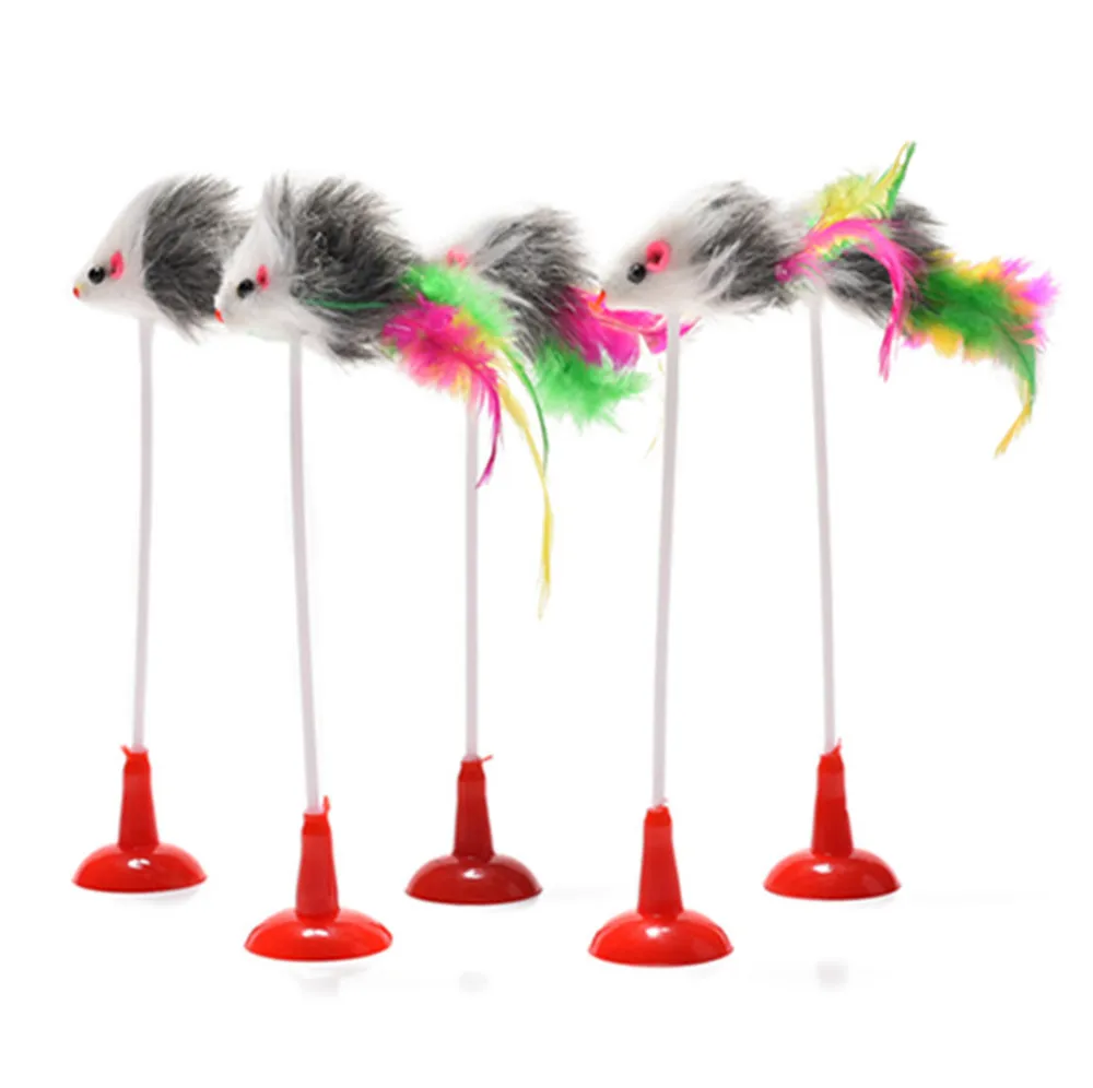 1 шт. Забавный для домашнего котика интерактивная игрушка весна присоска ложное