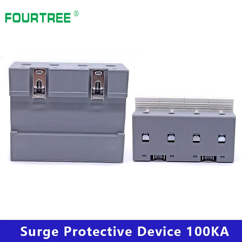 SPD AC 3P+N 40~80KA 60KA~100KA Surge Protective Device 385V 420V House Lightning Protection Arrester Low-Voltage Protector | Обустройство