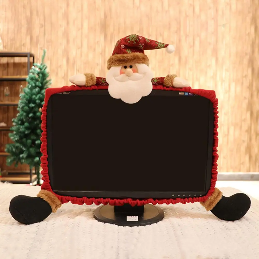 Рождественский компьютерный ЖК монитор защита края экрана Декор праздничные