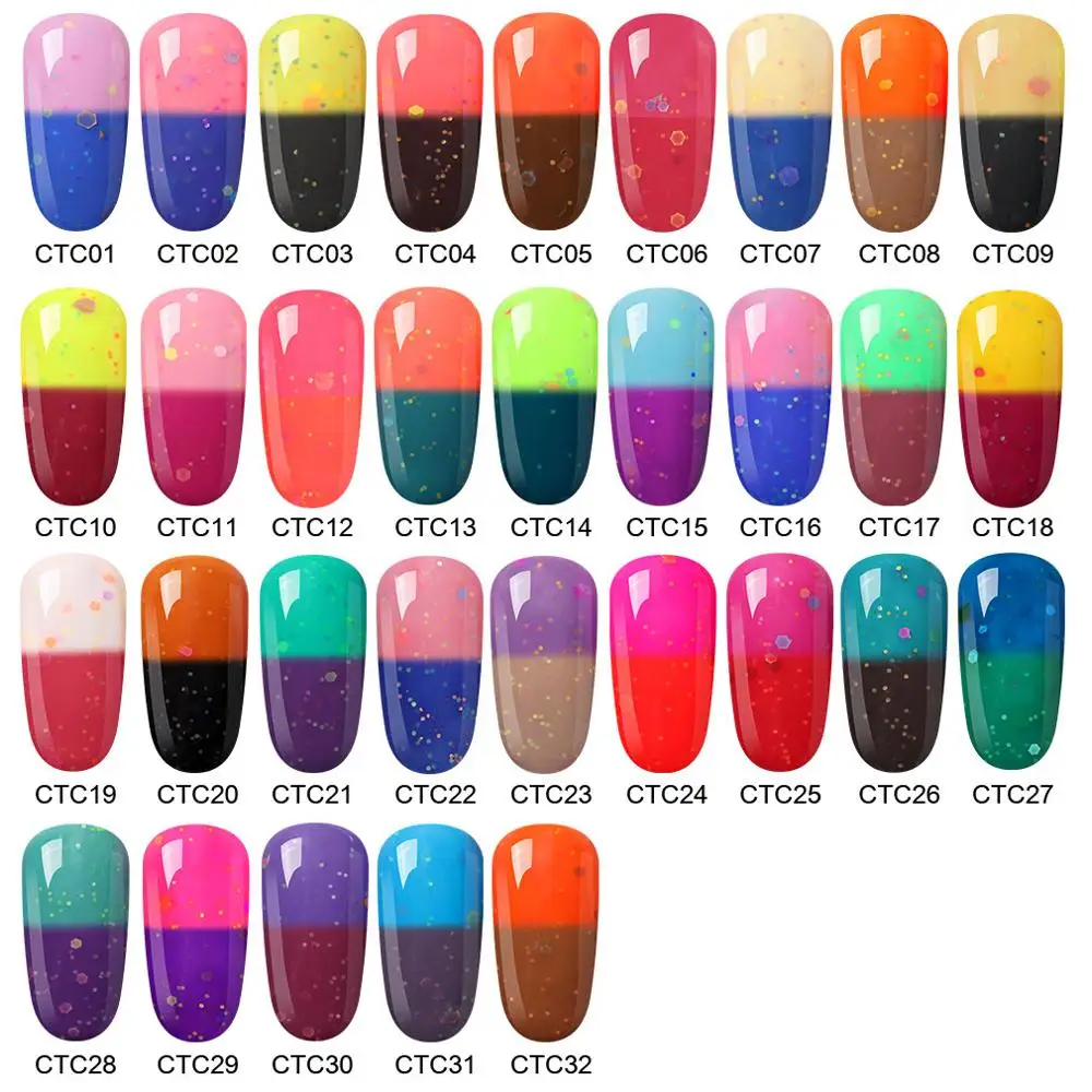 Lagunamoon 8ml Cheese Change Color UV Gel Nail Polish Temperature Change Color Soak Off Nail Art Varnish Gellak Hybrid Lacquer