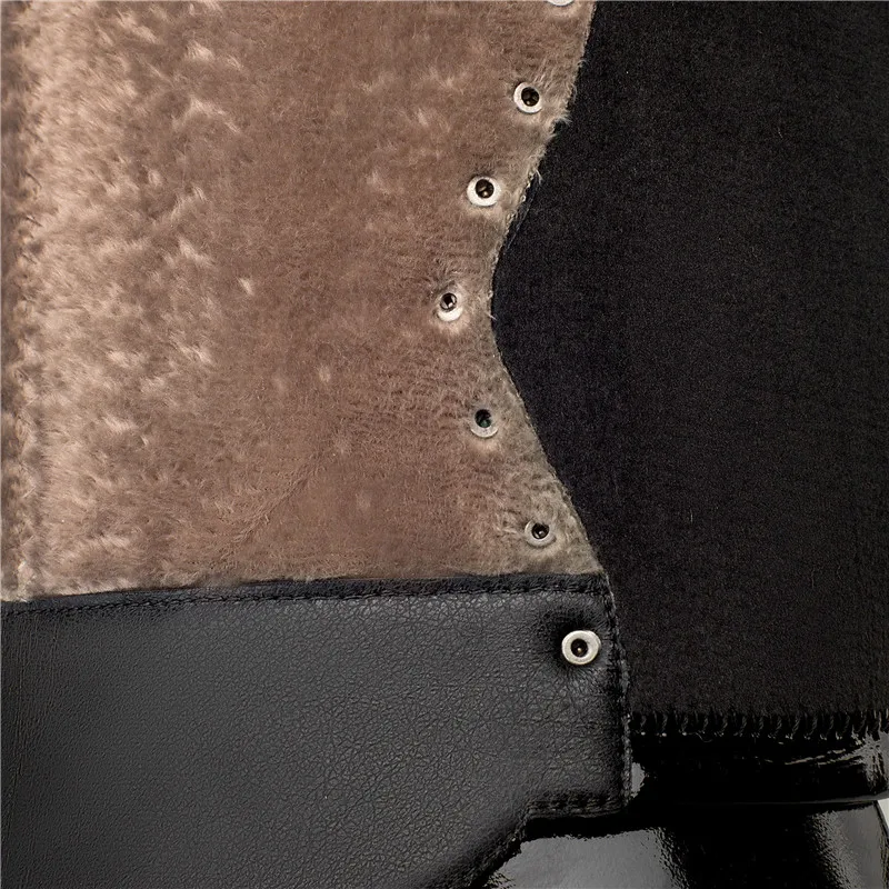 

MEMUNIA 2021 Big Size 42 Knee High Boots Women Low Heel Winter Casual Shoes Rivet Mixed Colors Fashion Long Boots Female