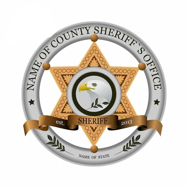 

Creative Fine Decal Sheriff Badges Waterproof Decal Bumper Car Stickers Decoration Vinyl High Quality Decoration Kk13*13cm