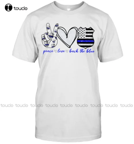 

Peace Love Back The Blue T-Shirt Unisex Women Men Tee Shirt