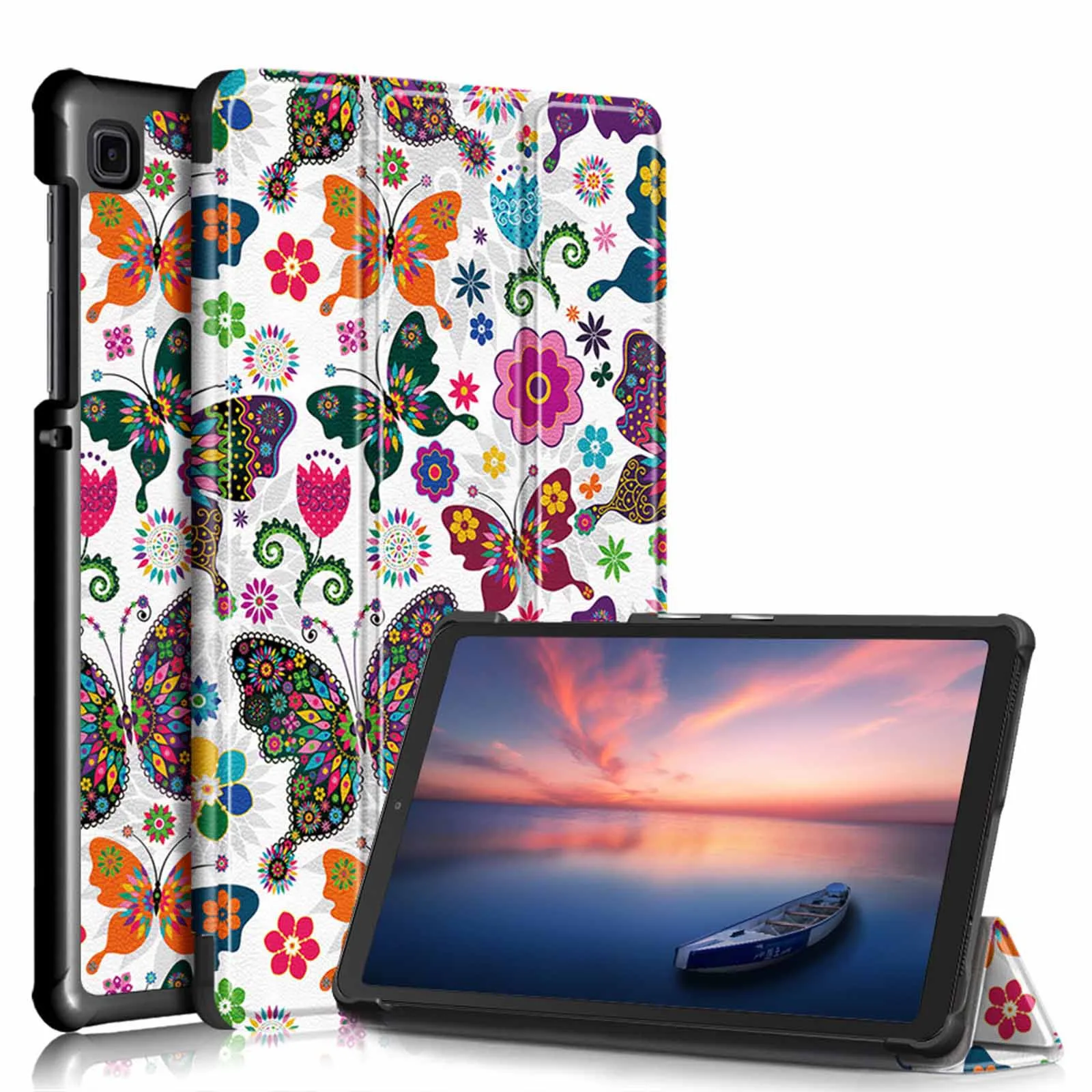 

Printing Magnetic Hard Case For Samsung Tab A7 Lite 8.7 Inches 2021 Tablet Leather Protective Covers Foldable Stand Protector
