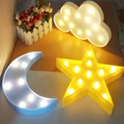 3D ночники Fortnite в виде Луны и облака, цветная игрушка для детей, детская спальня, плоские вечерние чные принадлежности, детский праздничный подарок сделай сам, настольное украшение