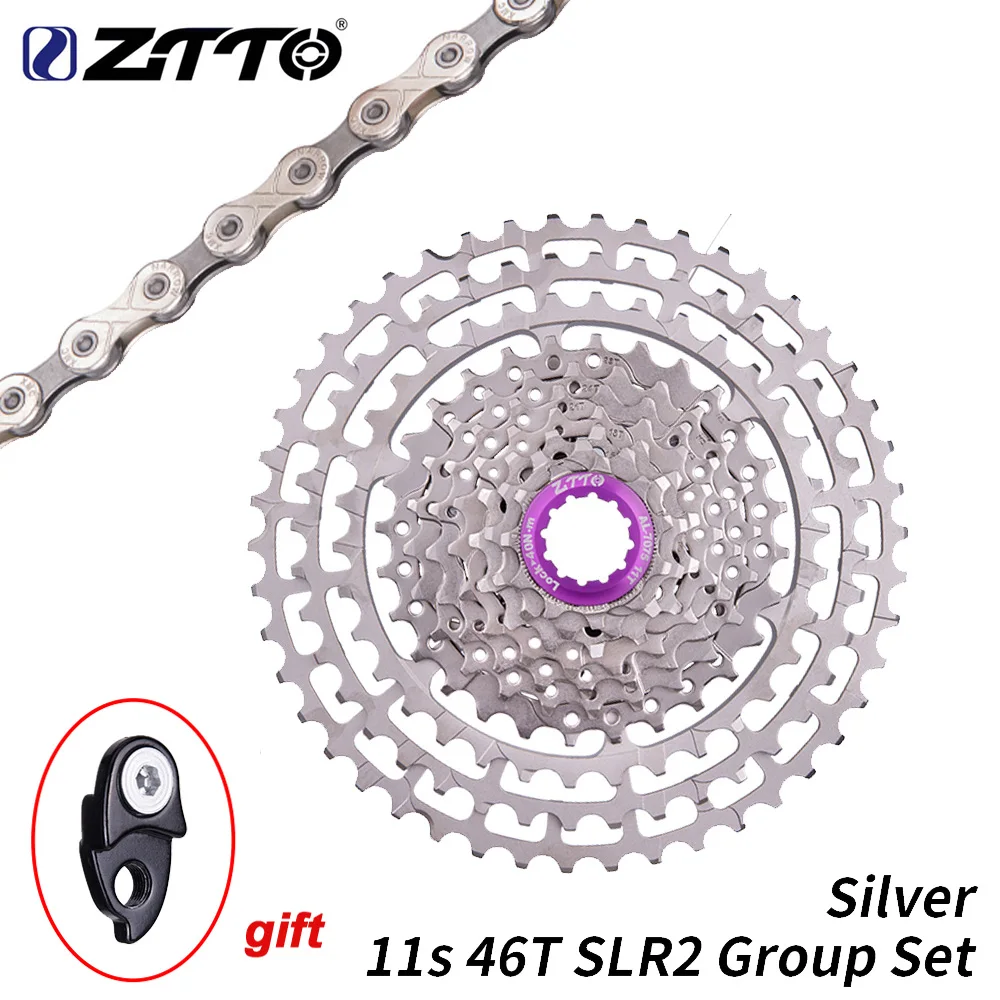 ZTTO MTB 11 скорость 46 Т группа набор 1*11 переключения заднего переключателя 11 в кассета с цепью группа набор Сверхлегкий k7 Звездочка горный велосипед
