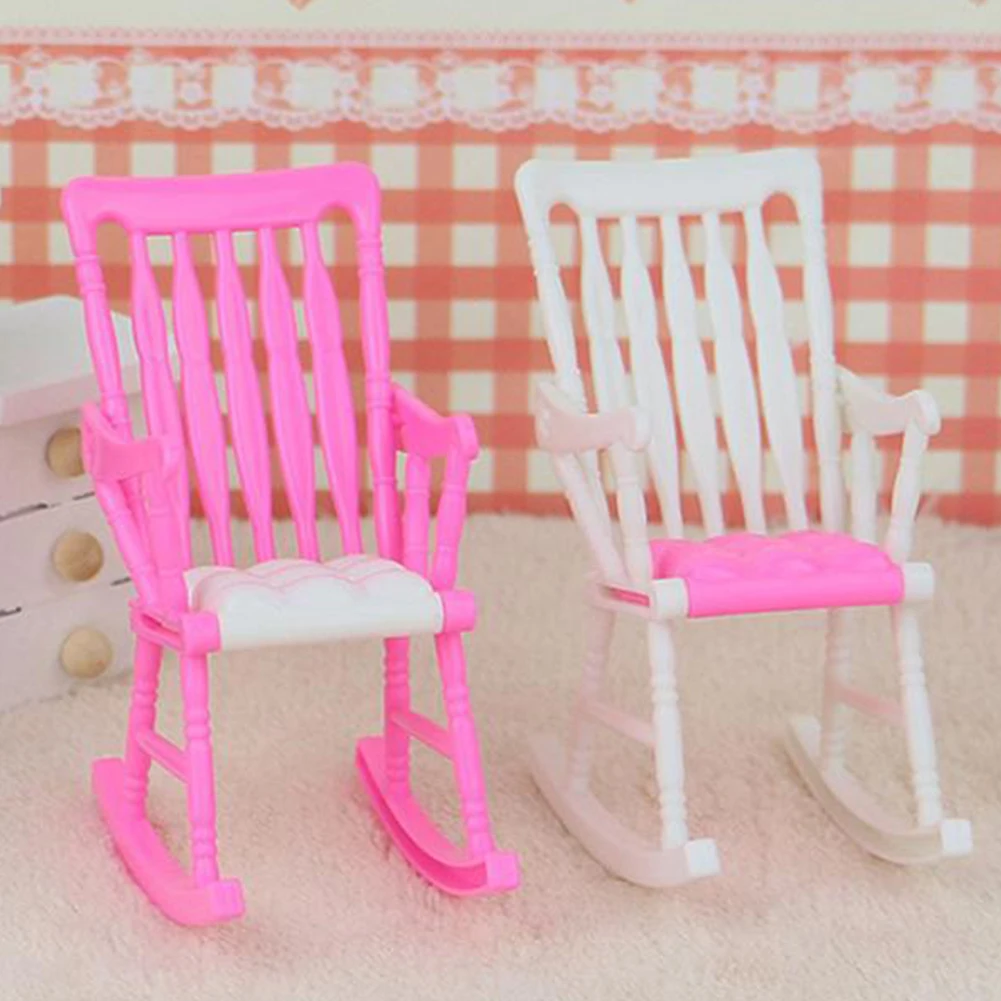 Decoration Plastic Dollhouse Girls Toy Accessories Rocking Play Gift Mini Furniture Doll Chair | Игрушки и хобби