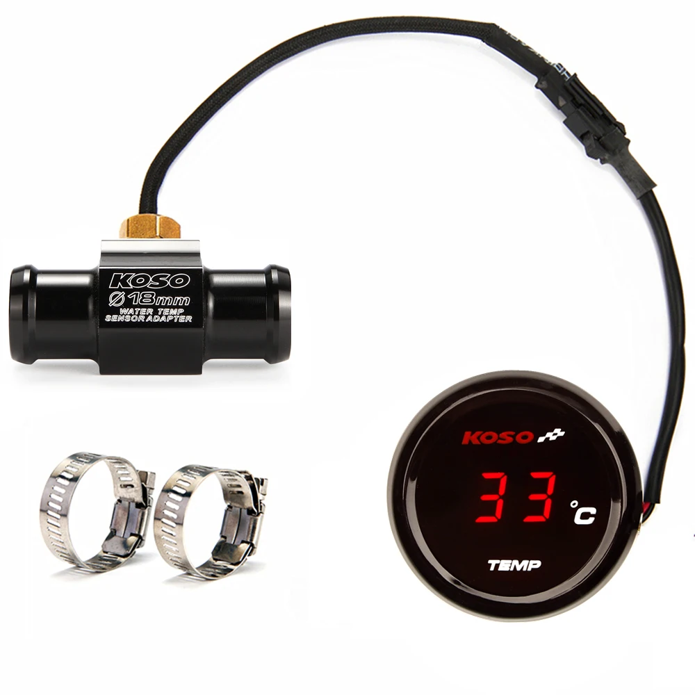 Мотоцикл датчик температуры для XMAX250 300 NMAX CB500X Cb650F YBR125 круглый KOSO мотоцикл термометр адаптер питбайк