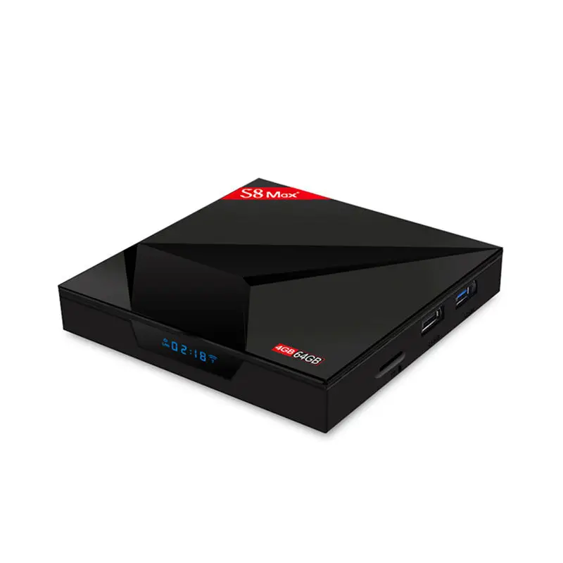 ТВ-приставка S8 Max + Android 9 0 чип Rk3328 4K Hd 4 Гб 64 2 4G/5 ГГц двойной Wifi Смарт (Eu Plug) |