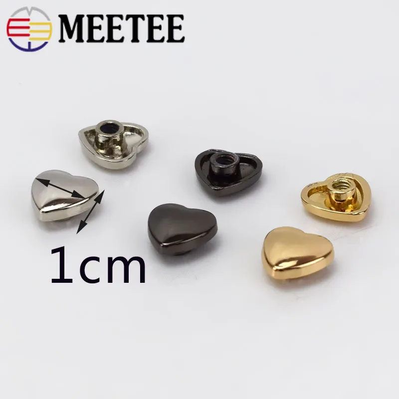 20/50 шт. заклепки в форме сердца для сумок фурнитура сумки декоративные кнопки