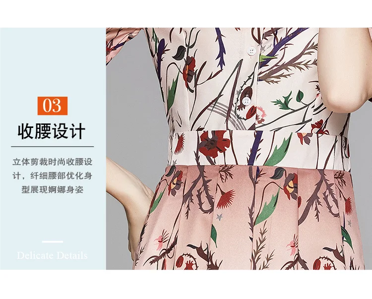 

England Style Design Print Button Shirt Dress Ruched Vestido Feminino Harajuku Dress Vintage New Summer Runway Office Lady Dress