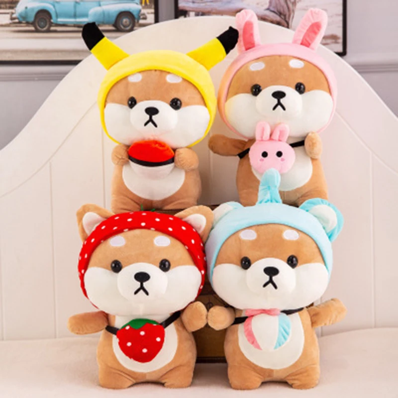 Kawaii Плюшевые игрушки для собак Сиба ину мягкие плюшевые животных корги чай