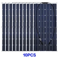 1000W Solar Panels Photovoltaic Power Generation System Flexible Monocrystalline Paneles 100 Watts Solar Panel Dropshipping