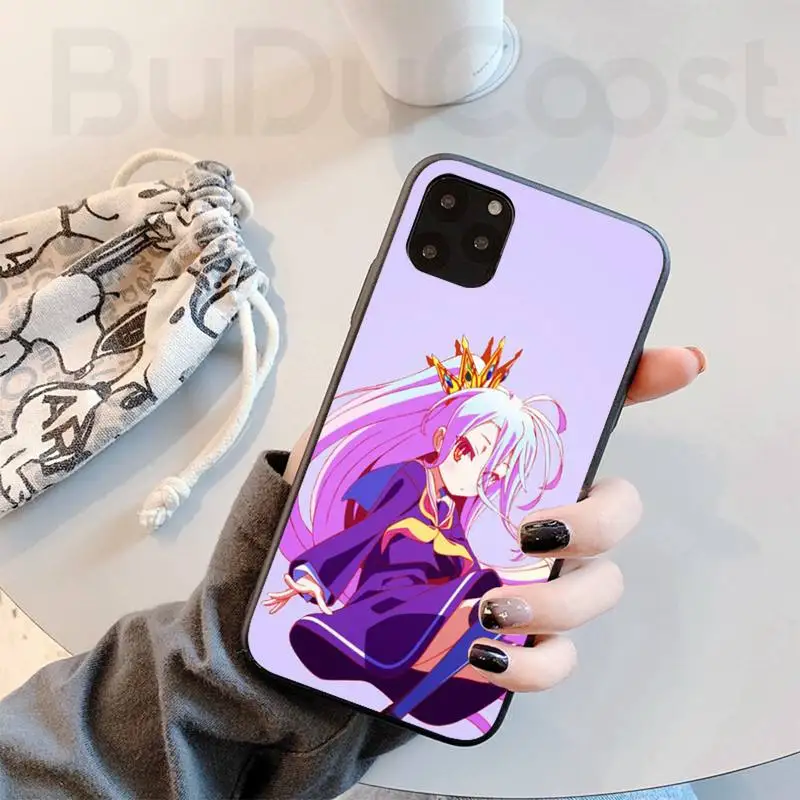slok no game no life cute girl phone case for iphone 8 7 6 6s plus x 5s se 2020 xr 11 12 pro mini pro xs max free global shipping