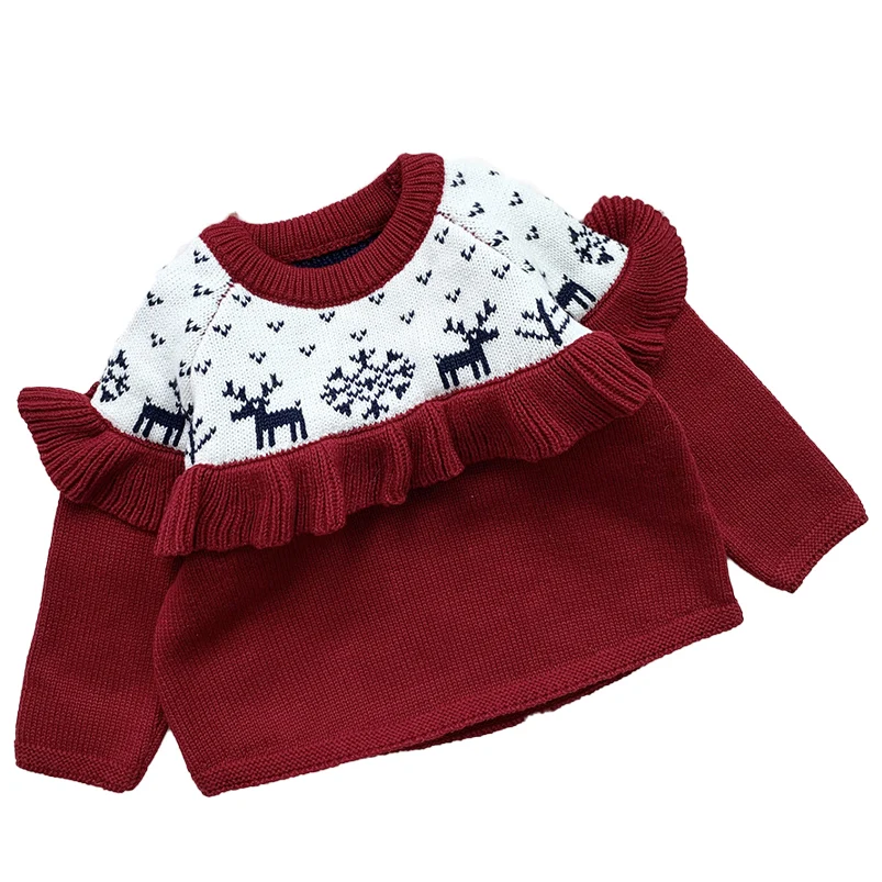 

Трикотажный Хлопковый пуловер для мальчиков и девочек, с длинным рукавом