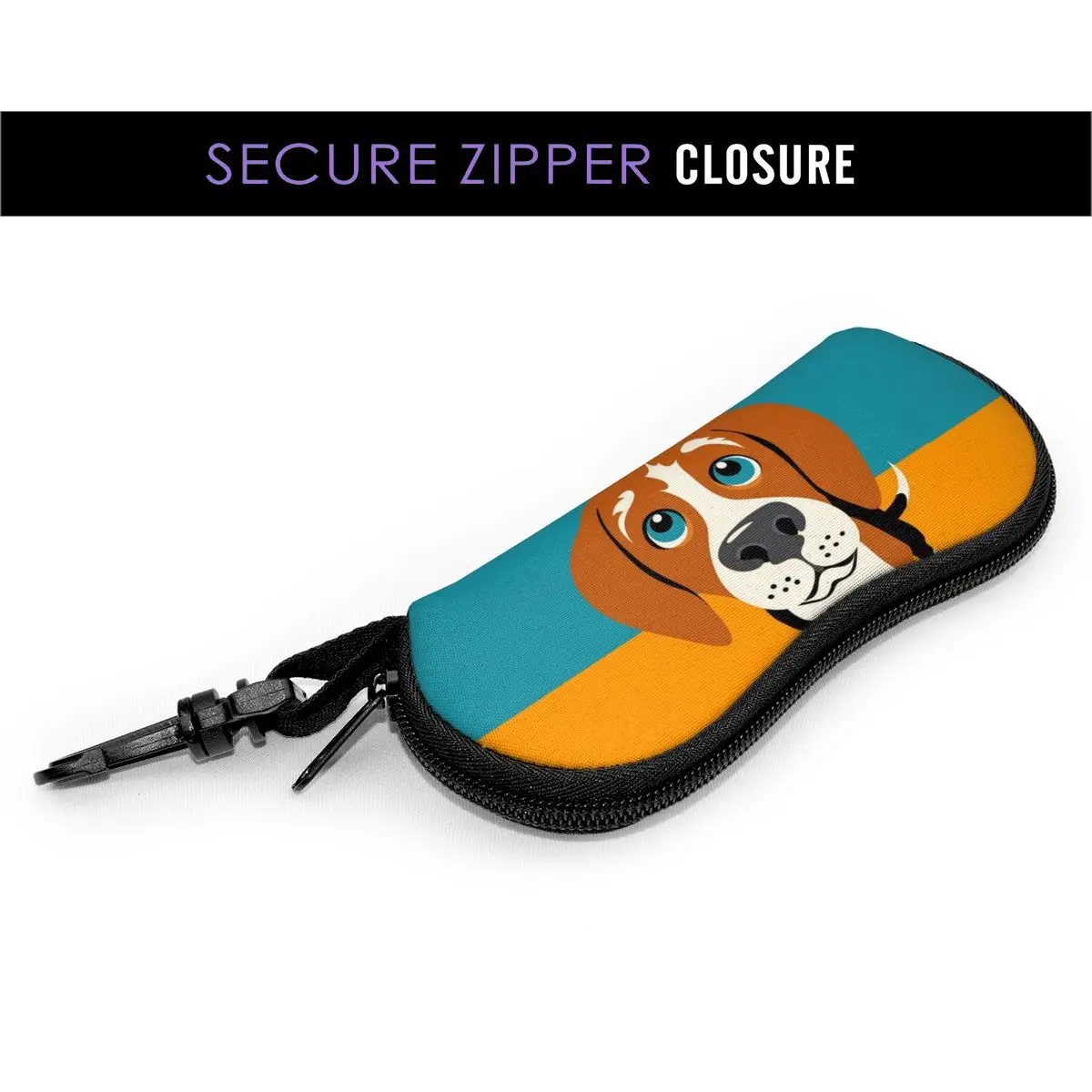 Мягкий Чехол для очков на молнии с кошачьим принтом| |