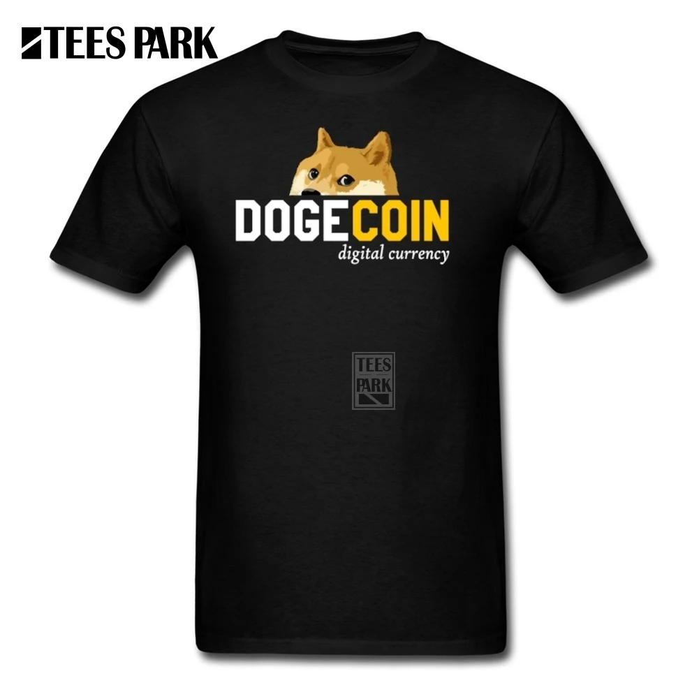 Облегающая футболка с принтом Dogecoin Мужская хлопковая коротким рукавом создающая