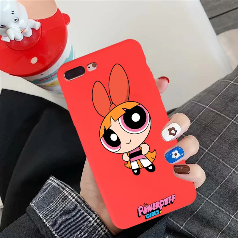 Style 4 Милый чехол для телефона JAMULAR Powerpuff Girls для iPhone 7, 11 Pro, X, XS, MAX, XR, 8, 6 Plus, мягкая задняя крышка с пузырьками-бабочками карамельного цвета - Color: Style 4